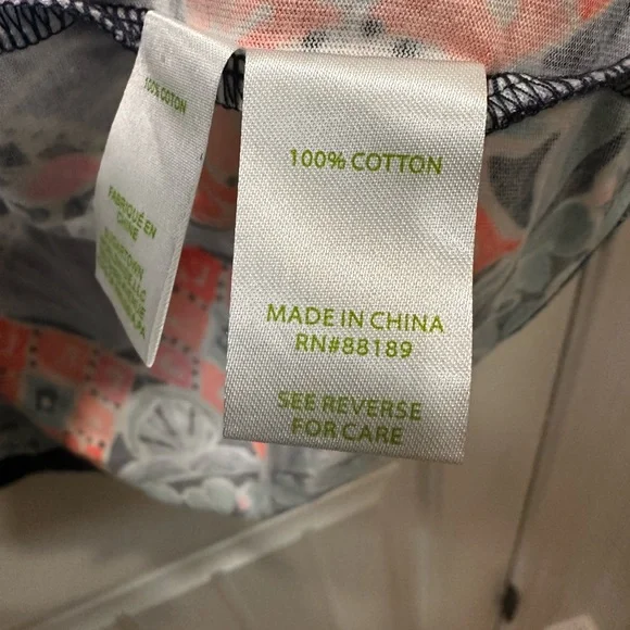 Lilly Pulitzer dress 3/4 sleeve 100% cotton navy blue shell pattern - Picture 5 of 5